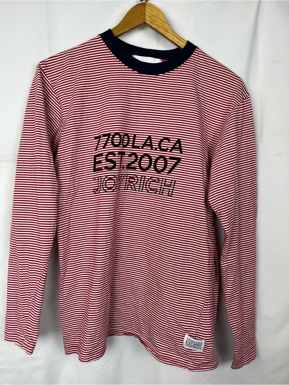 Joyrich LA Striped Graphic Shirt Y2K Streetwear Harajuku Cyber
